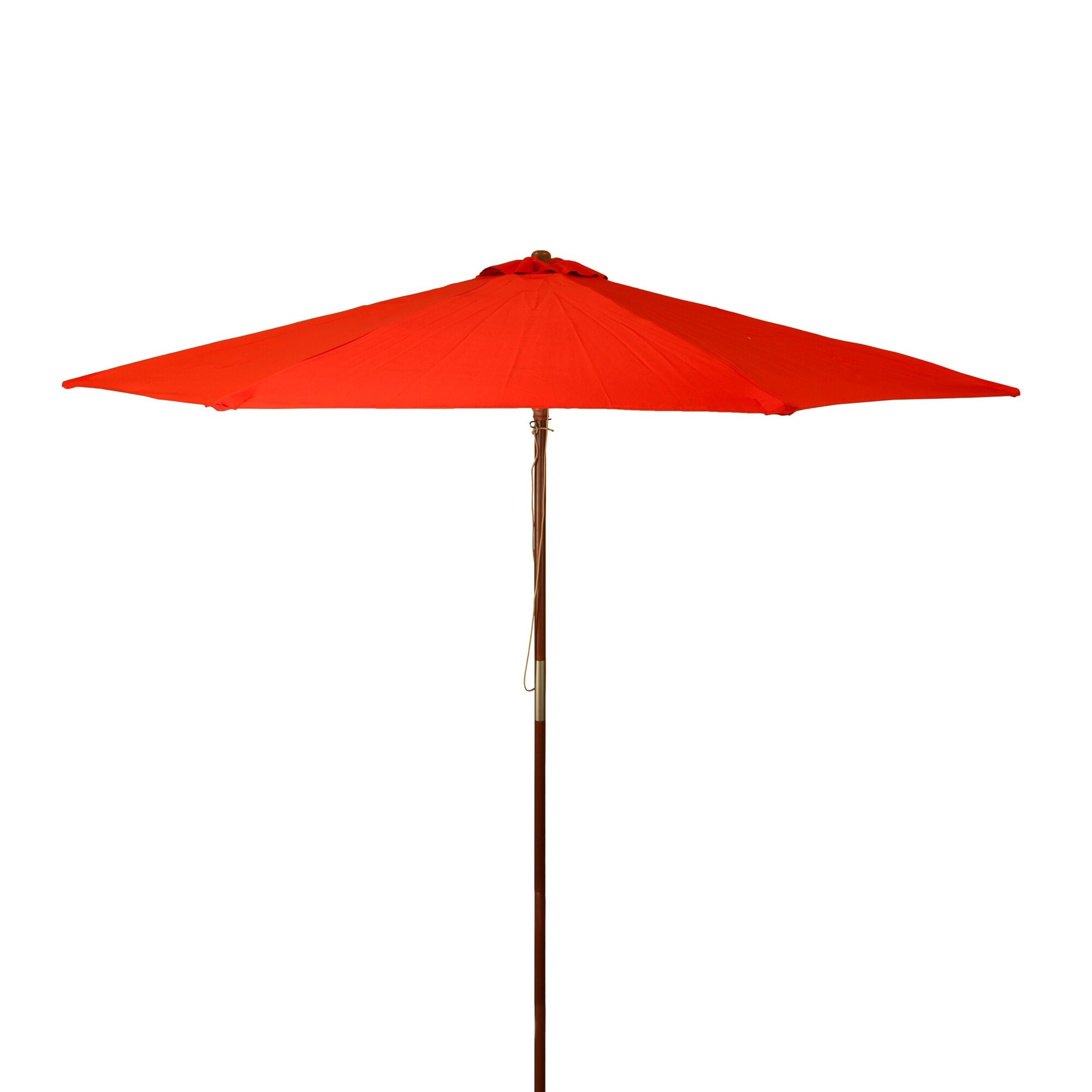 Heininger DestinationGear, Classic Wood 9ft. Market Umbrella in Red, Shape Octagon, Model# 1132